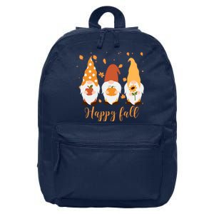 Happy Fall Gnome Festive Cute 16 in Basic Backpack