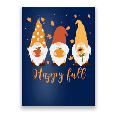 Happy Fall Gnome Festive Cute Poster