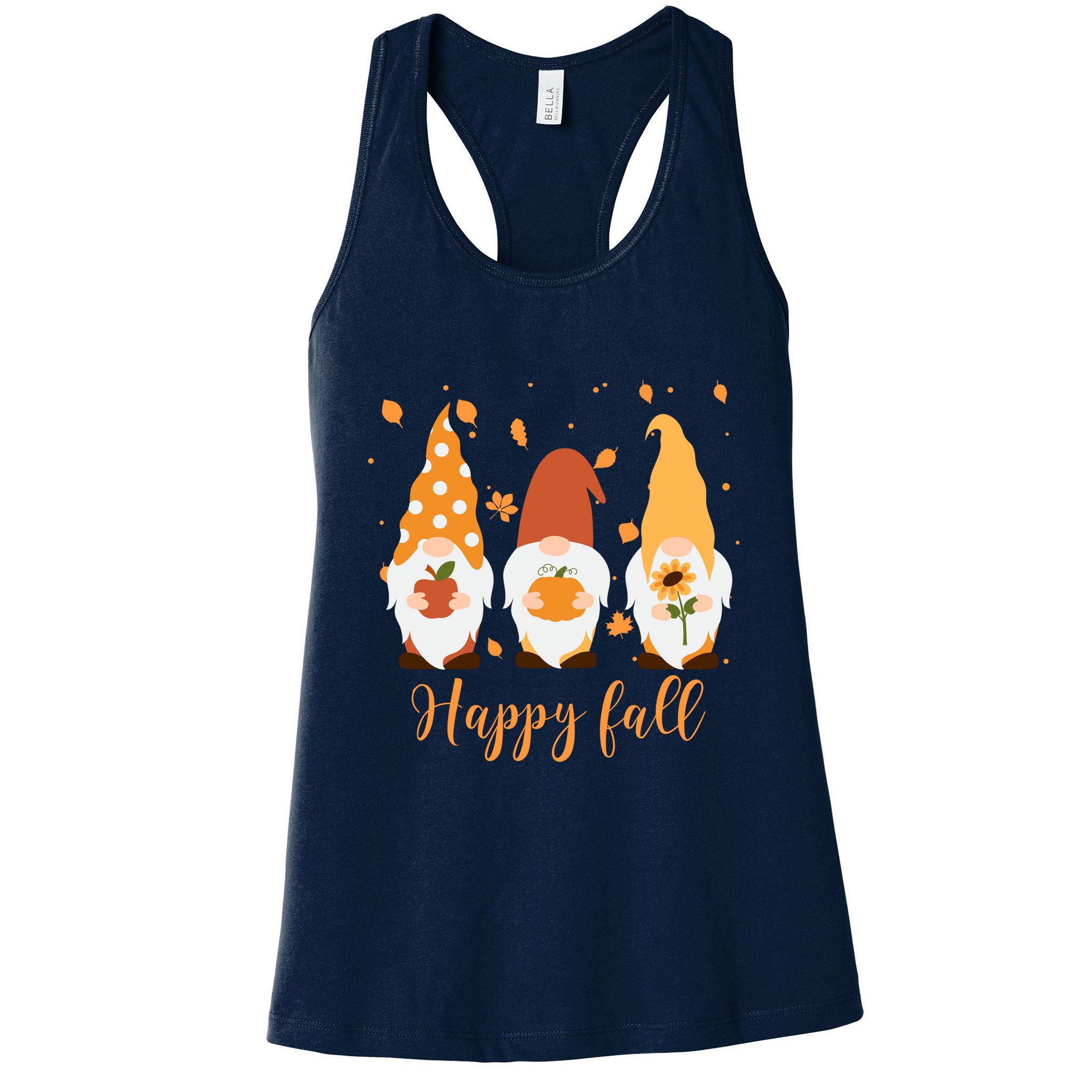 Happy Fall Gnome Festive Cute Womens Tank Top