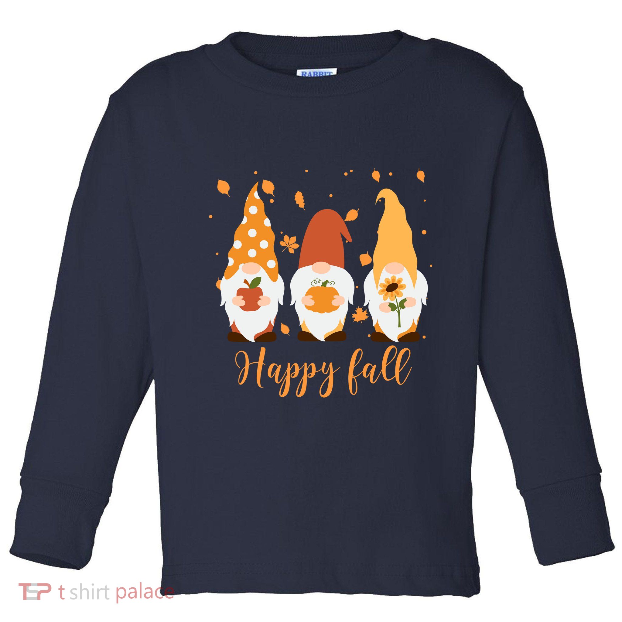 Happy Fall Gnome Festive Cute Toddler Long Sleeve Shirt
