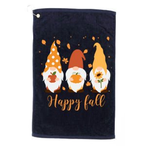 Happy Fall Gnome Festive Cute Platinum Collection Golf Towel