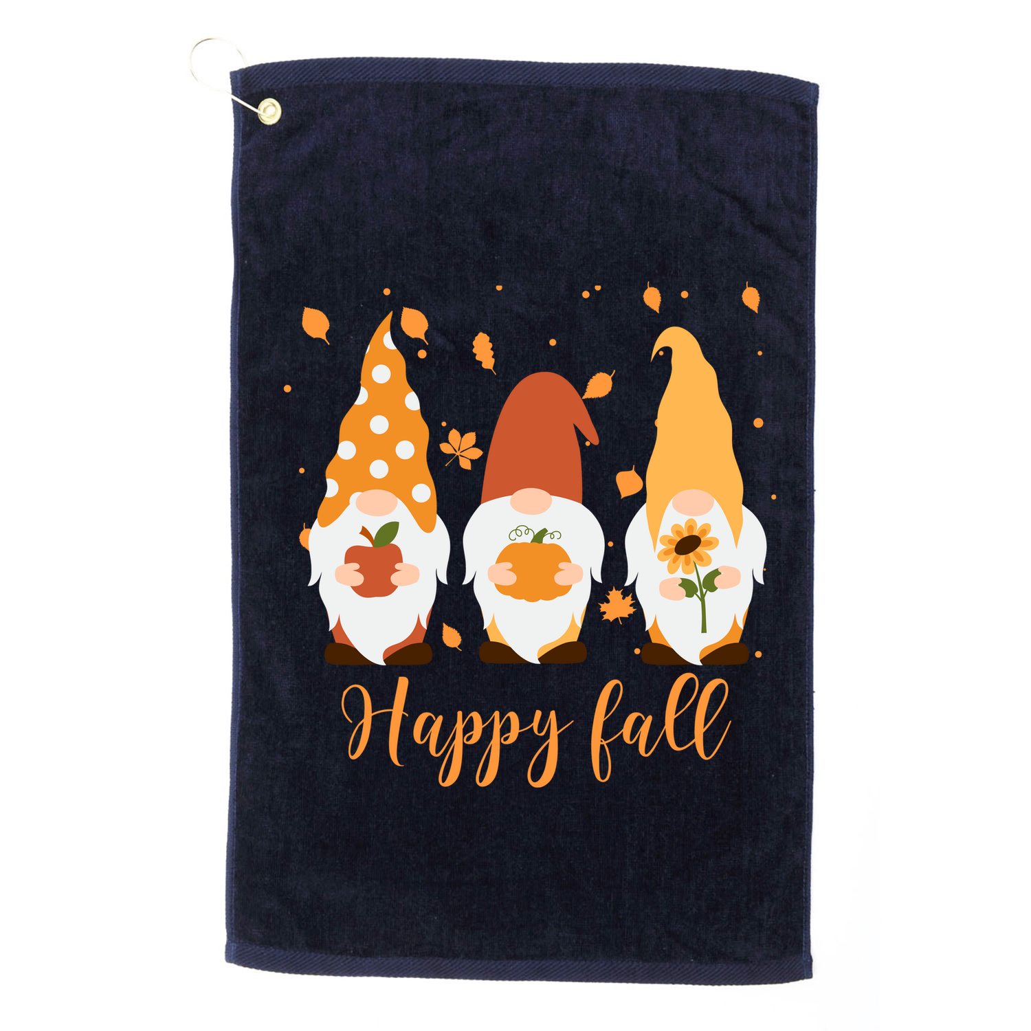 Happy Fall Gnome Festive Cute Golf Towel