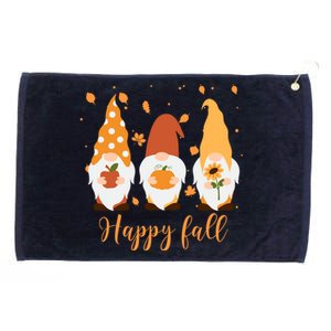 Happy Fall Gnome Festive Cute Grommeted Golf Towel