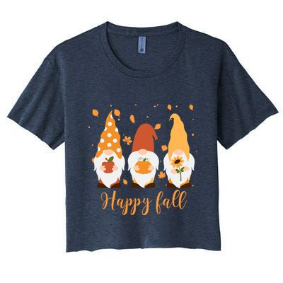 Happy Fall Gnome Festive Cute Crop Top