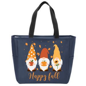 Happy Fall Gnome Festive Cute Zip Tote Bag