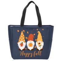 Happy Fall Gnome Festive Cute Zip Tote Bag