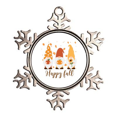 Happy Fall Gnome Festive Cute Metallic Star Ornament