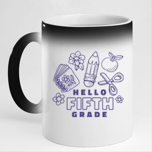 Hello Fifth Grade School 11oz Black Color Changing Mug