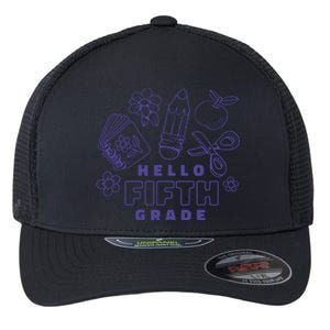 Hello Fifth Grade School Flexfit Unipanel Trucker Cap