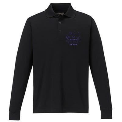 Hello Fifth Grade School Performance Long Sleeve Polo