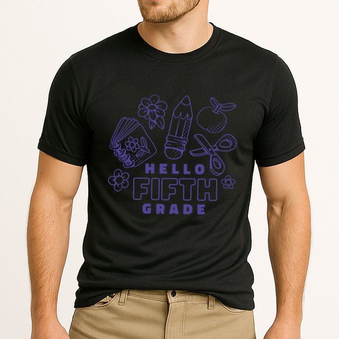Hello Fifth Grade School Cooling Performance Crew T-Shirt