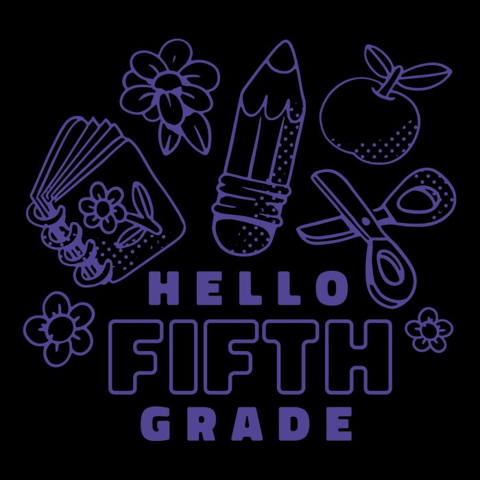 Hello Fifth Grade School Cooling Performance Crew T-Shirt
