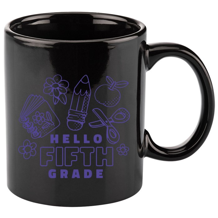 Hello Fifth Grade School 11oz C Handle Ceramic Mug