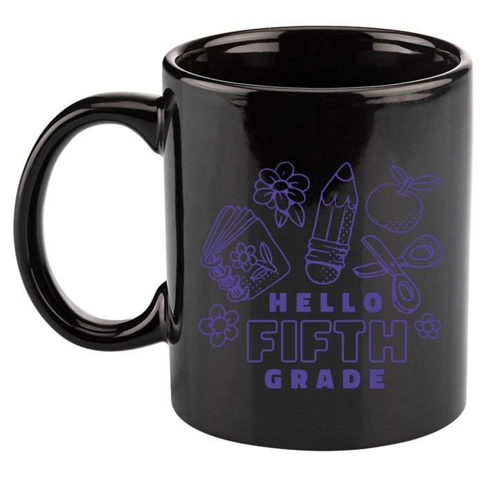 Hello Fifth Grade School 11oz C Handle Ceramic Mug
