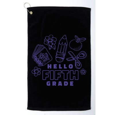 Hello Fifth Grade School Golf Towel