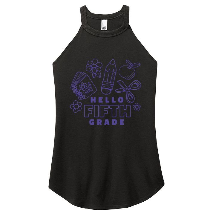Hello Fifth Grade School Women's Perfect Tri Rocker Tank
