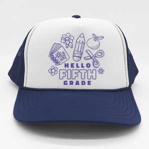 Hello Fifth Grade School Trucker Hat