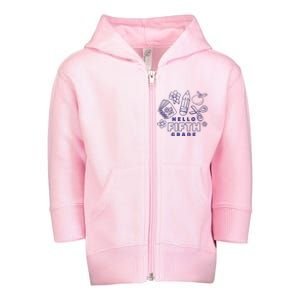 Hello Fifth Grade School Toddler Zip Fleece Hoodie