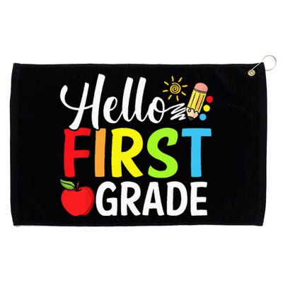 Hello First Grade Team 1st Grade Back To School Teacher Grommeted Golf Towel