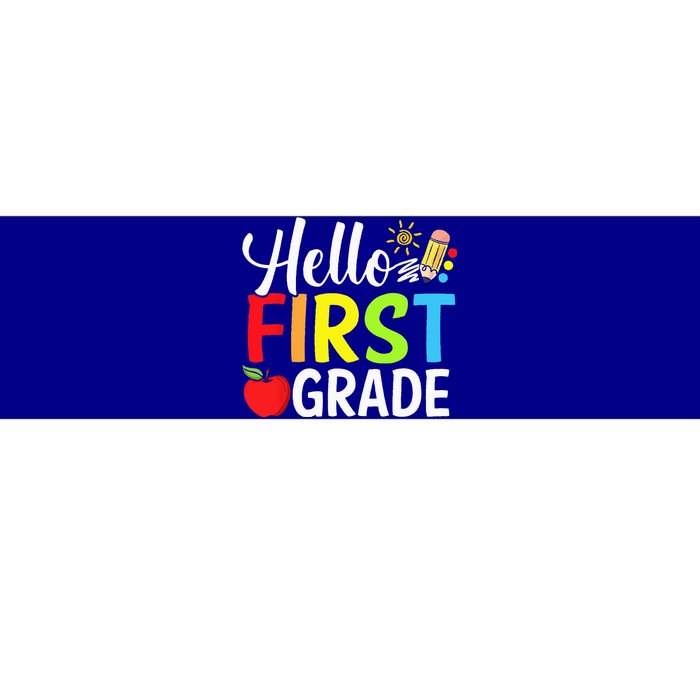 Hello First Grade Team 1st Grade Back To School Teacher Bumper Sticker