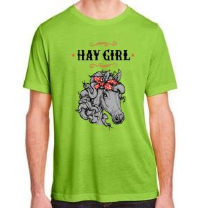 Horse Funny Gift For Girls And Women Horse With Bandana Hay Girl Cool Gift Adult ChromaSoft Performance T-Shirt