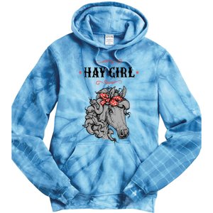 Horse Funny Gift For Girls And Women Horse With Bandana Hay Girl Cool Gift Tie Dye Hoodie