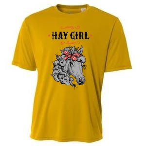 Horse Funny Gift For Girls And Women Horse With Bandana Hay Girl Cool Gift Cooling Performance Crew T-Shirt