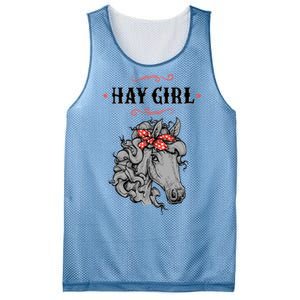 Horse Funny Gift For Girls And Women Horse With Bandana Hay Girl Cool Gift Mesh Reversible Basketball Jersey Tank