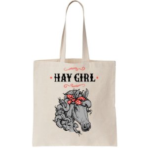 Horse Funny Gift For Girls And Women Horse With Bandana Hay Girl Cool Gift Tote Bag