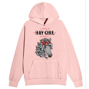 Horse Funny Gift For Girls And Women Horse With Bandana Hay Girl Cool Gift Urban Pullover Hoodie