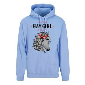 Horse Funny Gift For Girls And Women Horse With Bandana Hay Girl Cool Gift Unisex Surf Hoodie