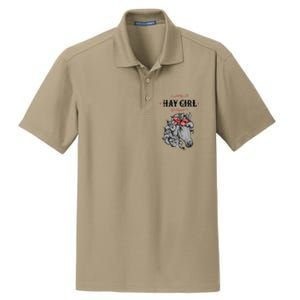 Horse Funny Gift For Girls And Women Horse With Bandana Hay Girl Cool Gift Dry Zone Grid Polo