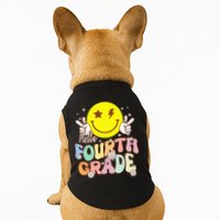 Hello Fourth Grade Funny Smile Face 4th Grade Back To School Doggie Tank