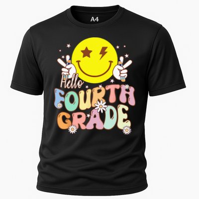 Hello Fourth Grade Funny Smile Face 4th Grade Back To School Performance Shirt