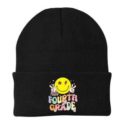 Hello Fourth Grade Funny Smile Face 4th Grade Back To School Beanie