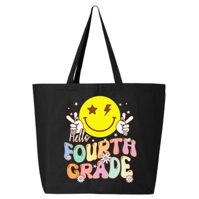 Hello Fourth Grade Funny Smile Face 4th Grade Back To School 25L Jumbo Tote