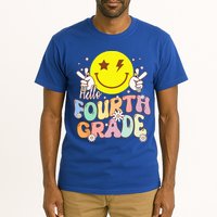 Hello Fourth Grade Funny Smile Face 4th Grade Back To School Tall T-Shirt