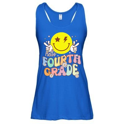 Hello Fourth Grade Funny Smile Face 4th Grade Back To School Ladies Essential Flowy Tank
