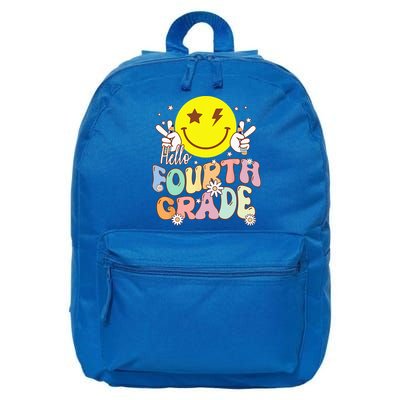 Hello Fourth Grade Funny Smile Face 4th Grade Back To School 16 in Basic Backpack