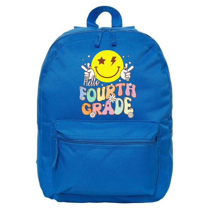 Hello Fourth Grade Funny Smile Face 4th Grade Back To School 16 in Basic Backpack