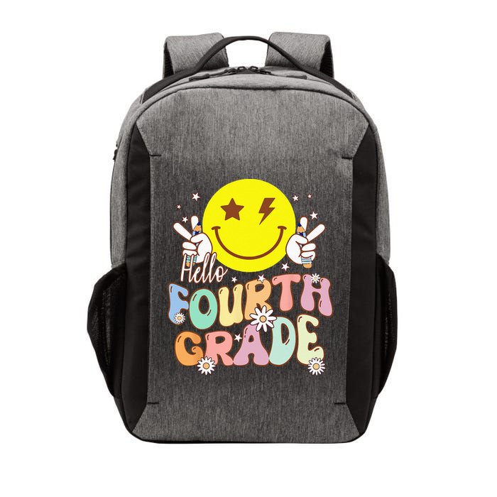 Hello Fourth Grade Funny Smile Face 4th Grade Back To School Vector Backpack
