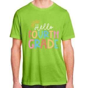 Hello Fourth Grade Team 4th Grade Back To School Teacher Adult ChromaSoft Performance T-Shirt