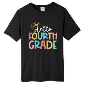 Hello Fourth Grade Team 4th Grade Back To School Teacher Tall Fusion ChromaSoft Performance T-Shirt