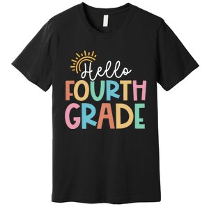 Hello Fourth Grade Team 4th Grade Back To School Teacher Premium T-Shirt