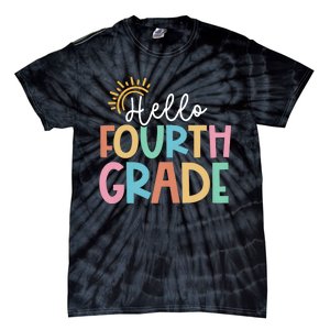 Hello Fourth Grade Team 4th Grade Back To School Teacher Tie-Dye T-Shirt