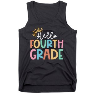 Hello Fourth Grade Team 4th Grade Back To School Teacher Tank Top