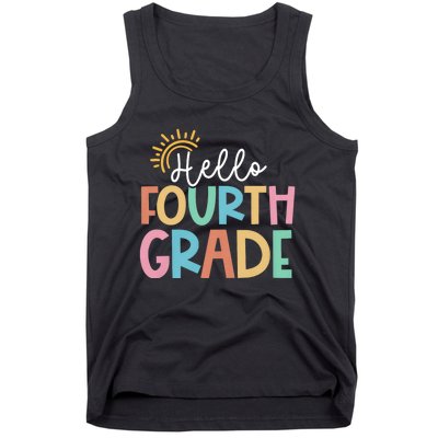 Hello Fourth Grade Team 4th Grade Back To School Teacher Tank Top