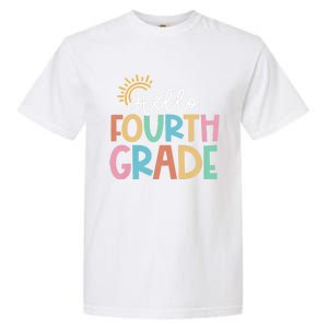 Hello Fourth Grade Team 4th Grade Back To School Teacher Garment-Dyed Heavyweight T-Shirt