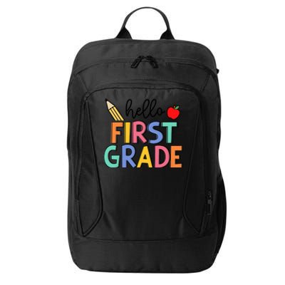 Hello First Grade Team 1st Grade Back To School Teacher City Backpack