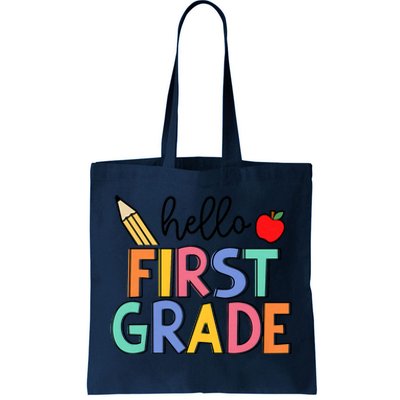 Hello First Grade Team 1st Grade Back To School Teacher Tote Bag